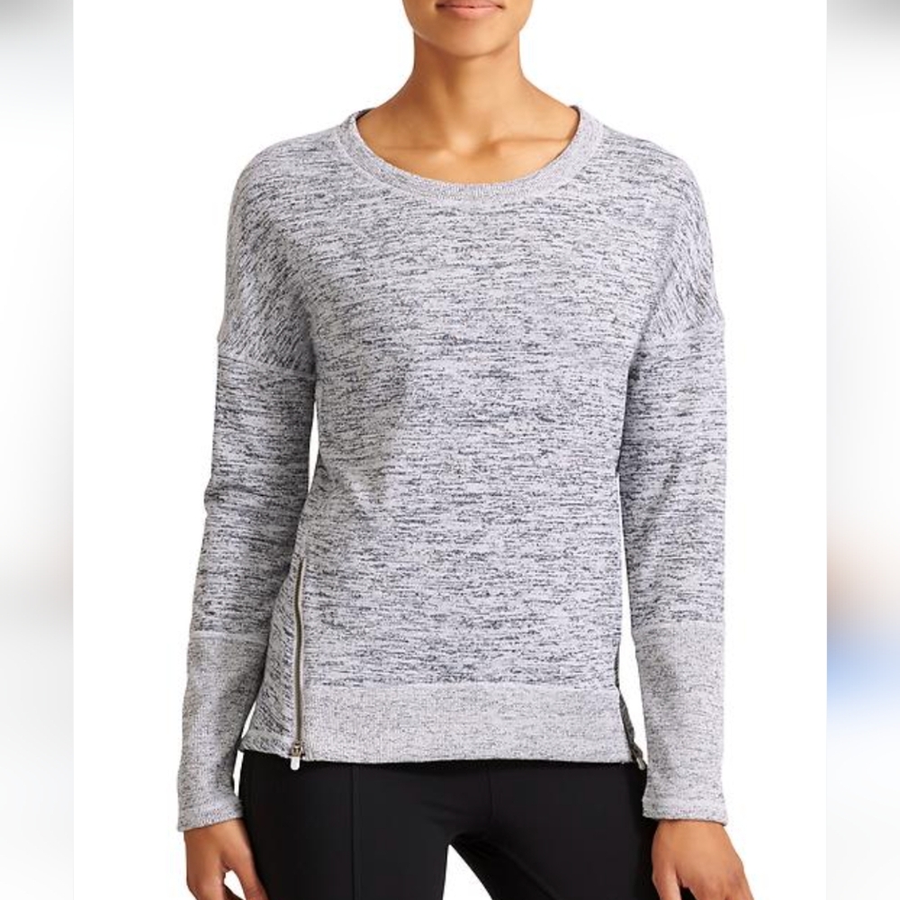 Athleta Women's "Blissful Sharkbite" Gray Sweatshirt